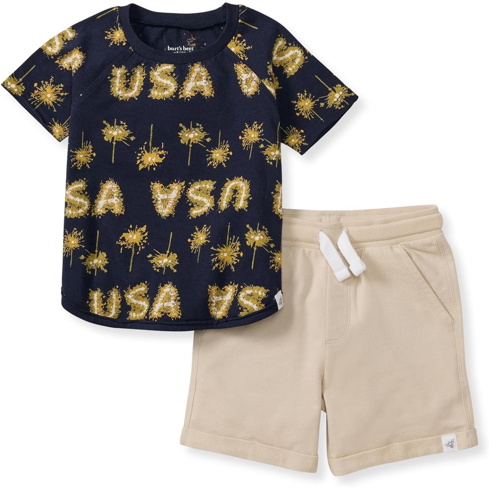 image:imageBurts Bees Baby Boys Shirt and Pant Set Top amp Shorts Outfit Bundle 100 Organic CottonUsa