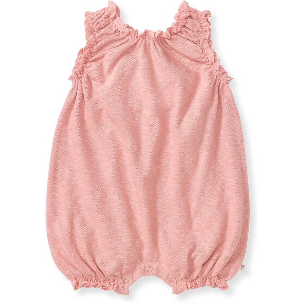 image:imageBurts Bees Baby Girls Bubble Romper 100 Organic Cotton Onepiece Shortall and Layette Girl OutfitCherry Chunky Slub