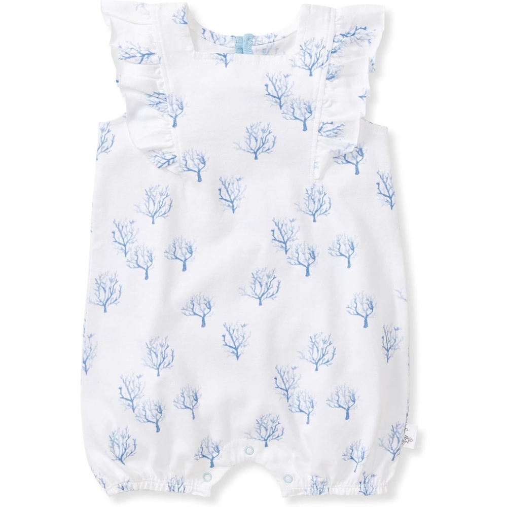 image:imageBurts Bees Baby Girls Bubble Romper 100 Organic Cotton Onepiece Shortall and Layette Girl OutfitCoral