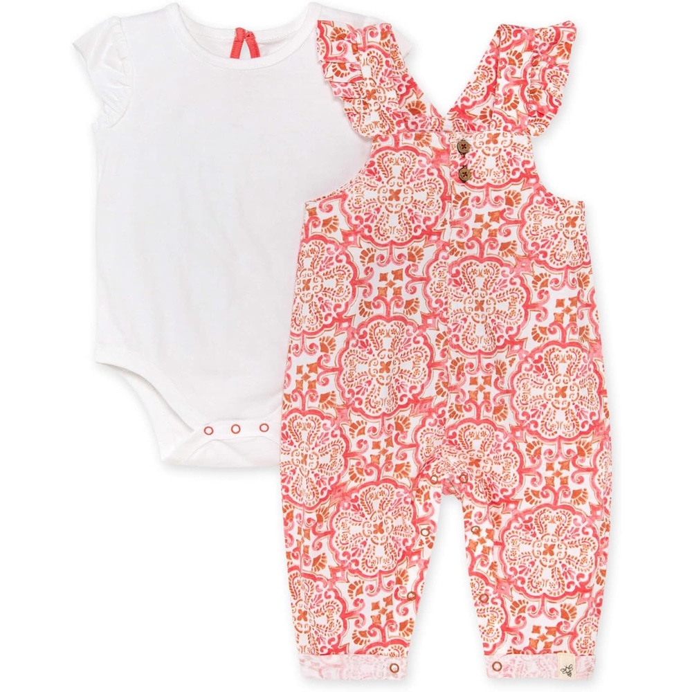 image:imageBurts Bees Baby Girls Long Sleeve Jumpsuit 100 Organic Cotton OnePiece Outfit CoverallBoho Tiles