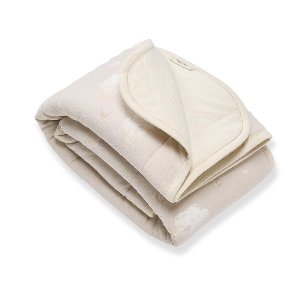 image:imageBurts Bees Baby Infant Reversible Blanket 100 Organic Cotton Nursery Blanket Breathable Nursery Bedding 30 W x 40 LGood Night Sky