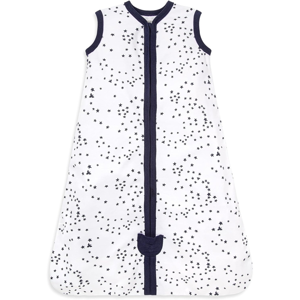 image:imageBurts Bees Baby Infant Wearable Blanket Organic Cotton Unisex Beekeeper  Light Weight 05 TOG or Medium Weight 15 TOGA Midnight Twinkle