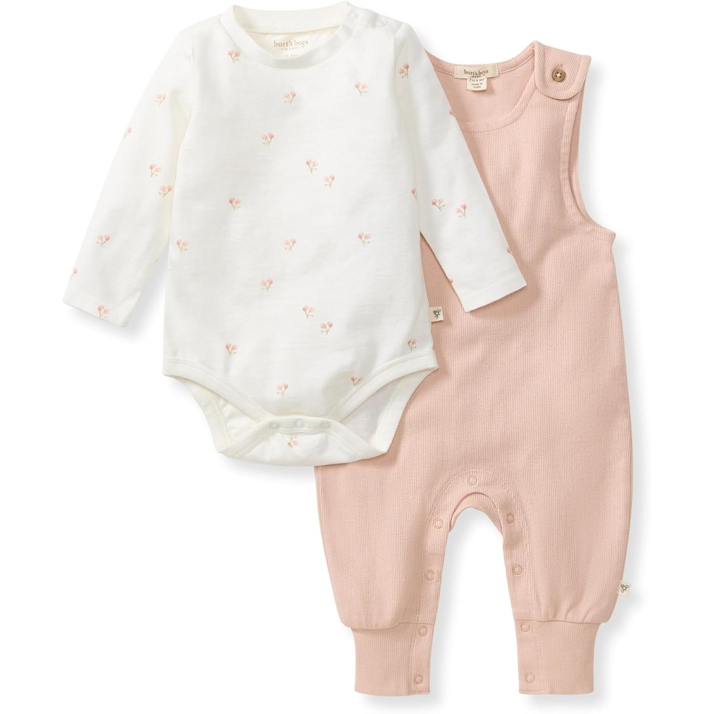 image:imageBurts Bees Baby Jumpsuit 100 Organic Cotton Onepiece Outfit Coverall With HatDitsy Floret