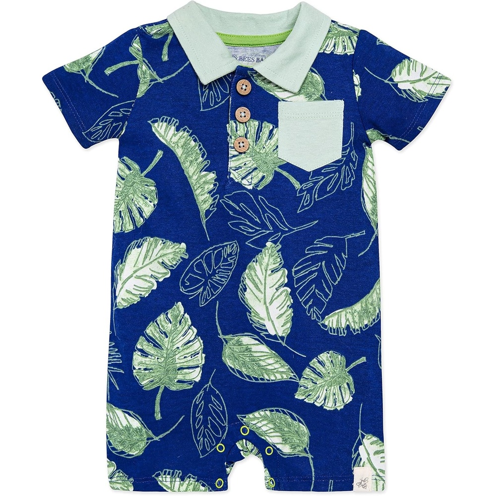 image:imageBurts Bees Baby Jumpsuit 100 Organic Cotton Onepiece Outfit Coverall With HatJungle Canopy