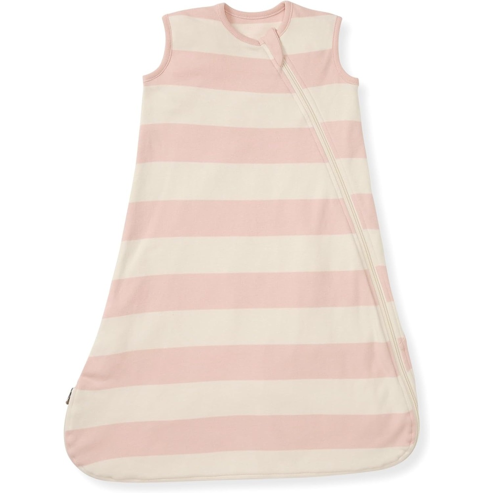 image:imageBurts Bees Baby Organic Beekeeper Infant Wearable Blanket Unisex Swaddle Lightweight 05 TOG or Medium Weight 15 TOGPink Sand Rugby Stripe