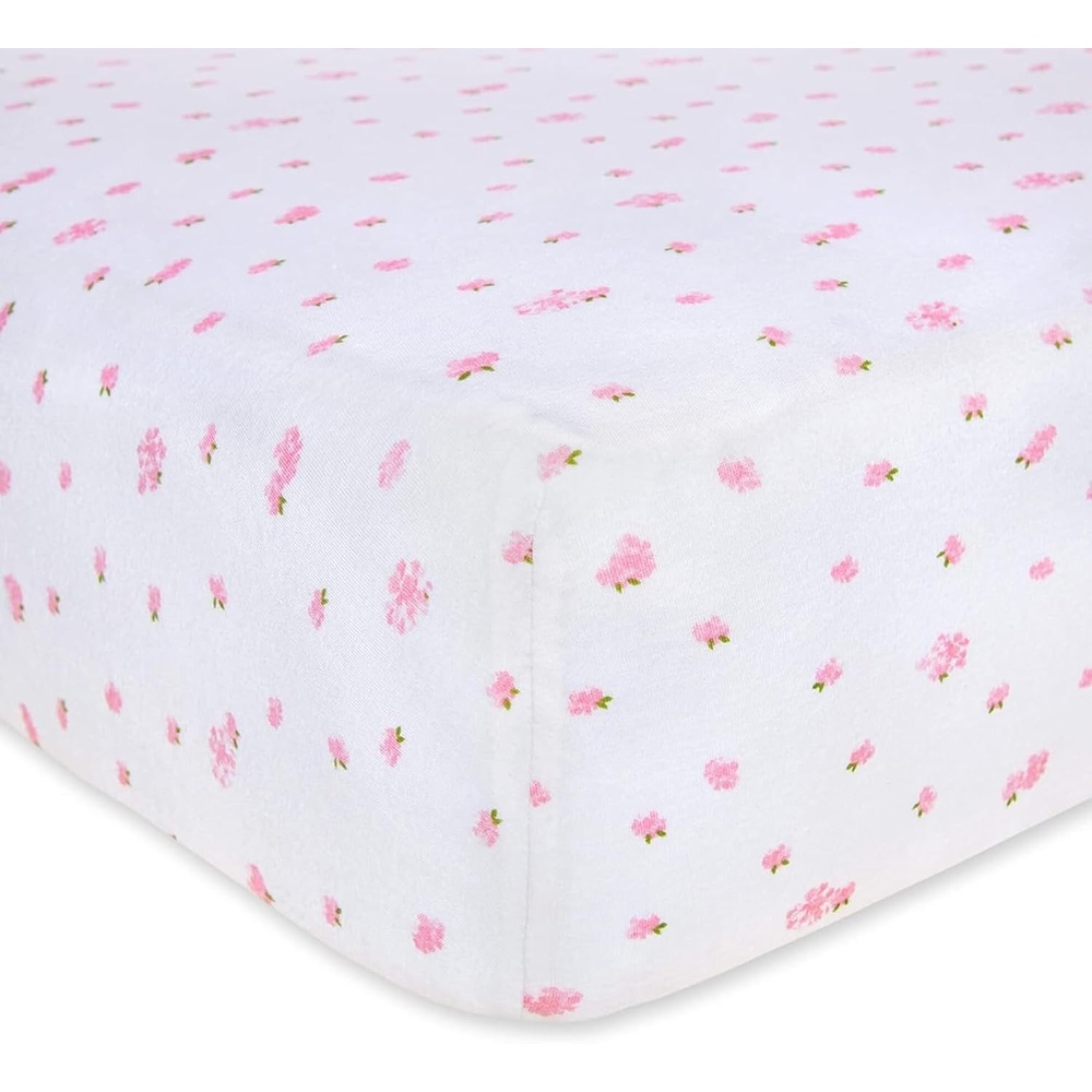 image:imageBurts Bees Baby Organic Cotton Fitted Crib Sheet Breathable Baby Bedding Infant and Toddler Bed Sheet for Boys and GirlsButterfly Garden
