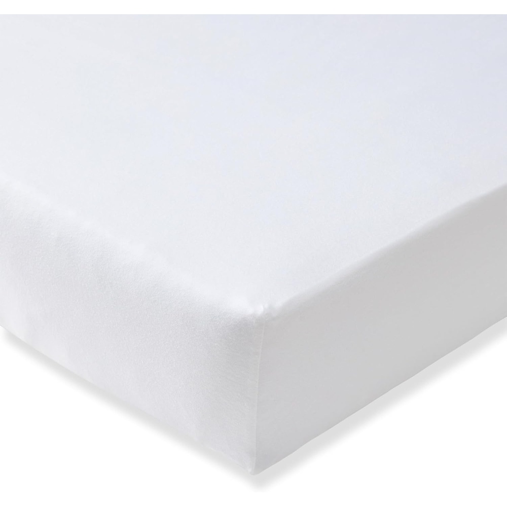 image:imageBurts Bees Baby Organic Cotton Fitted Crib Sheet Breathable Baby Bedding Infant and Toddler Bed Sheet for Boys and GirlsCloud White