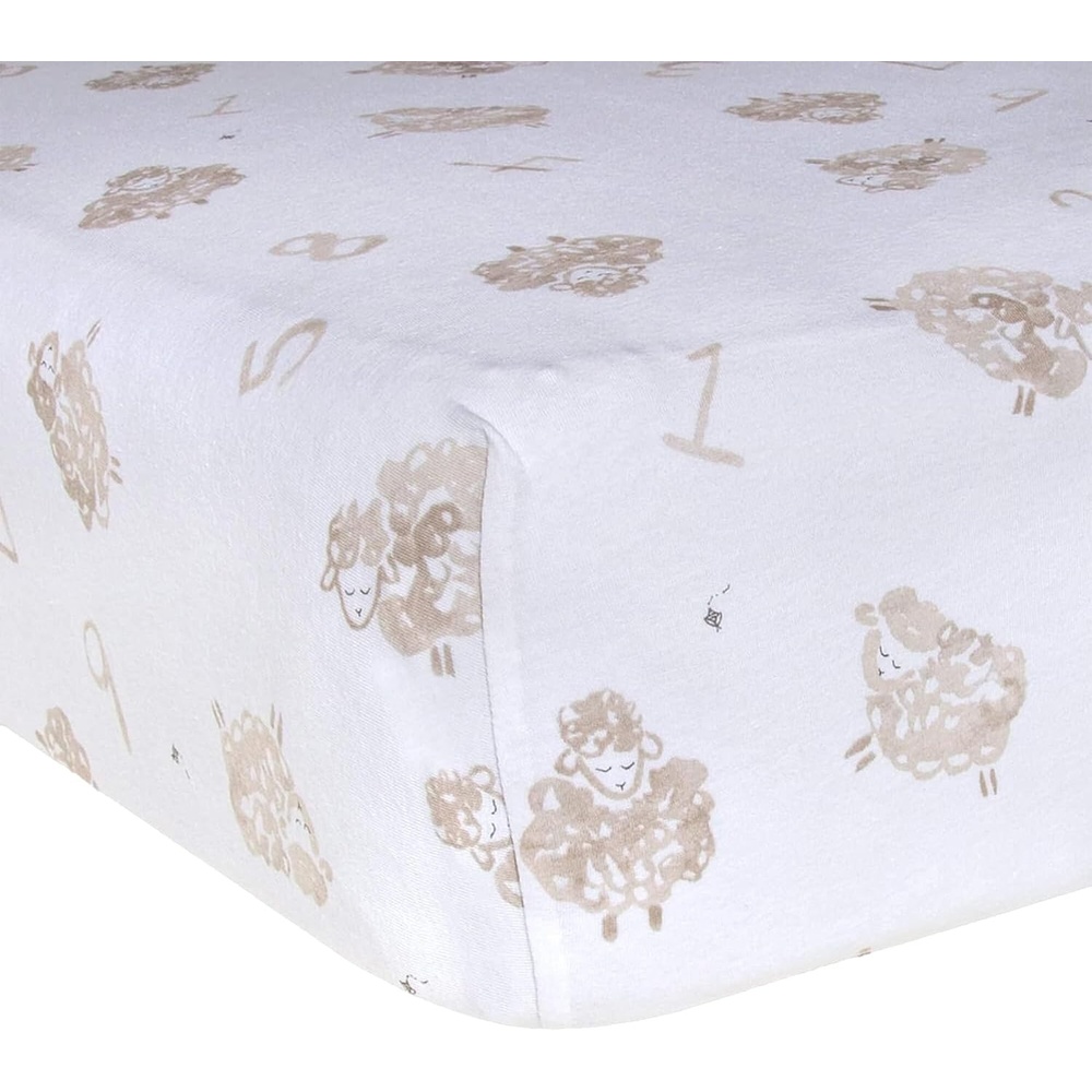 image:imageBurts Bees Baby Organic Cotton Fitted Crib Sheet Breathable Baby Bedding Infant and Toddler Bed Sheet for Boys and GirlsCounting Sheep