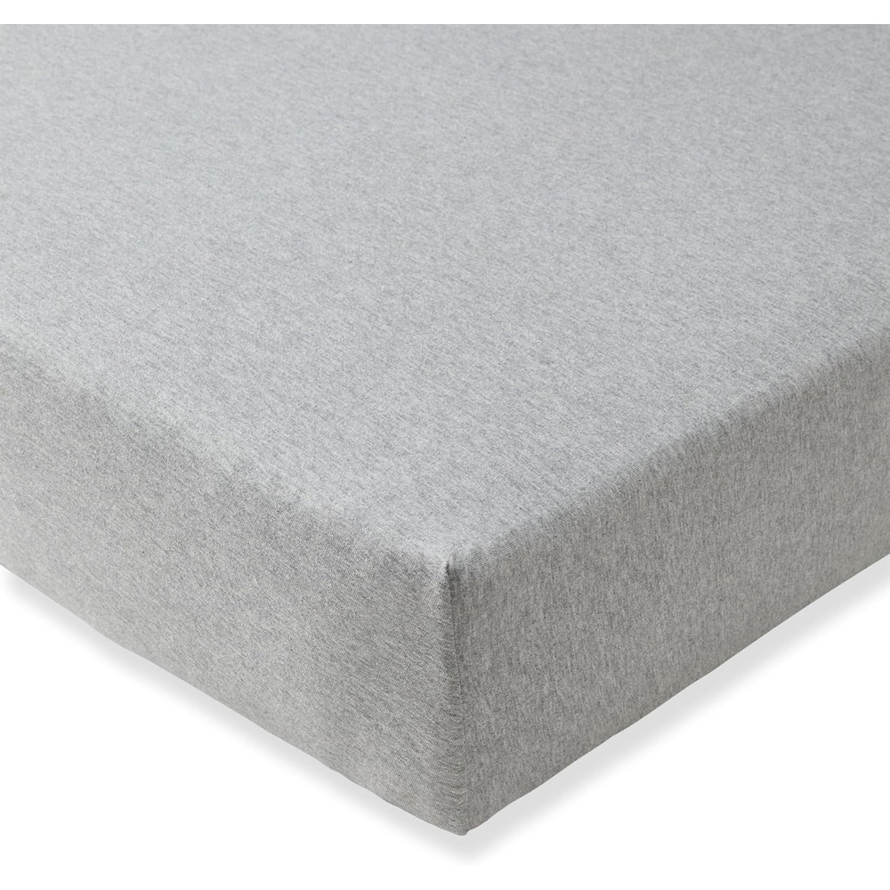 image:imageBurts Bees Baby Organic Cotton Fitted Crib Sheet Breathable Baby Bedding Infant and Toddler Bed Sheet for Boys and GirlsHeather Grey