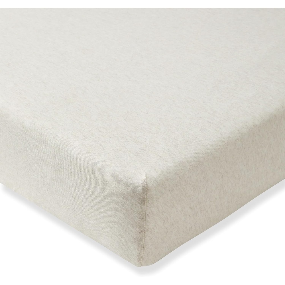 image:imageBurts Bees Baby Organic Cotton Fitted Crib Sheet Breathable Baby Bedding Infant and Toddler Bed Sheet for Boys and GirlsOatmeal