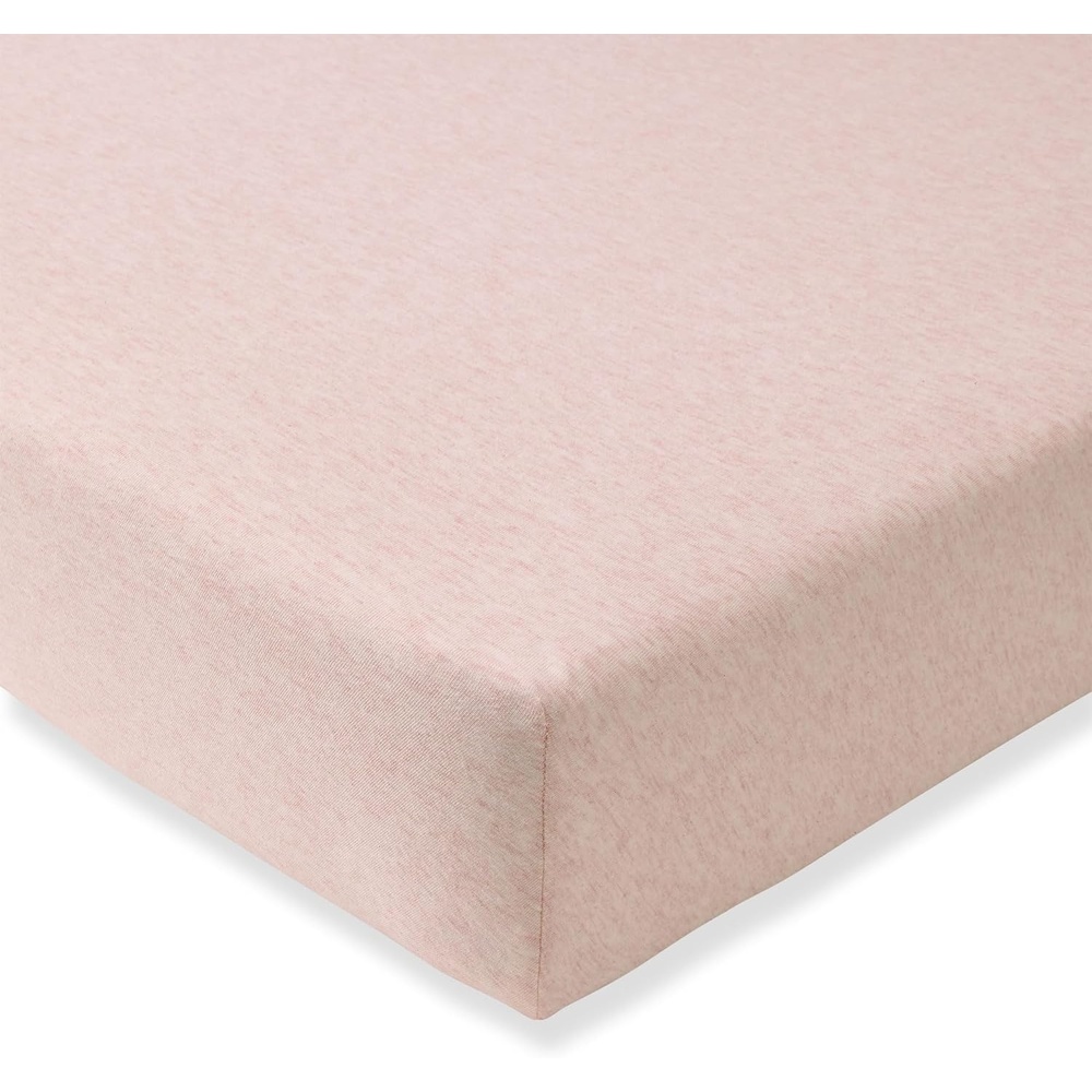 image:imageBurts Bees Baby Organic Cotton Fitted Crib Sheet Breathable Baby Bedding Infant and Toddler Bed Sheet for Boys and GirlsSandy Pink