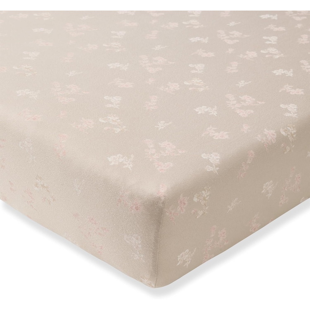 image:imageBurts Bees Baby Organic Cotton Fitted Crib Sheet Breathable Baby Bedding Infant and Toddler Bed Sheet for Boys and GirlsWhimsical Floral