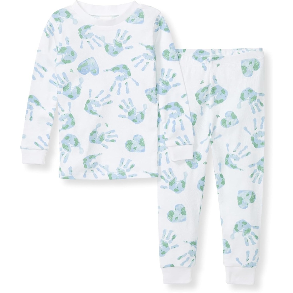 image:imageBurts Bees Baby Organic Cotton Pajamas for Boys 100 Cotton Pajama Set for Toddlers and Kids Soft and Stretchable FabricHappy Earth Hands