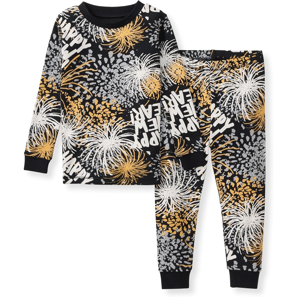 image:imageBurts Bees Baby Organic Cotton Pajamas for Boys 100 Cotton Pajama Set for Toddlers and Kids Soft and Stretchable FabricHappy New Year