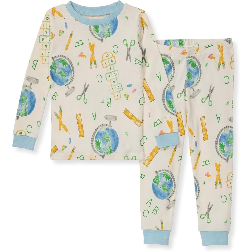image:imageBurts Bees Baby Organic Cotton Pajamas for Boys 100 Cotton Pajama Set for Toddlers and Kids Soft and Stretchable FabricLearn the Globe