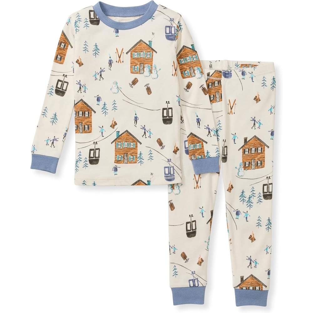 image:imageBurts Bees Baby Organic Cotton Pajamas for Boys 100 Cotton Pajama Set for Toddlers and Kids Soft and Stretchable FabricOut in the Alps