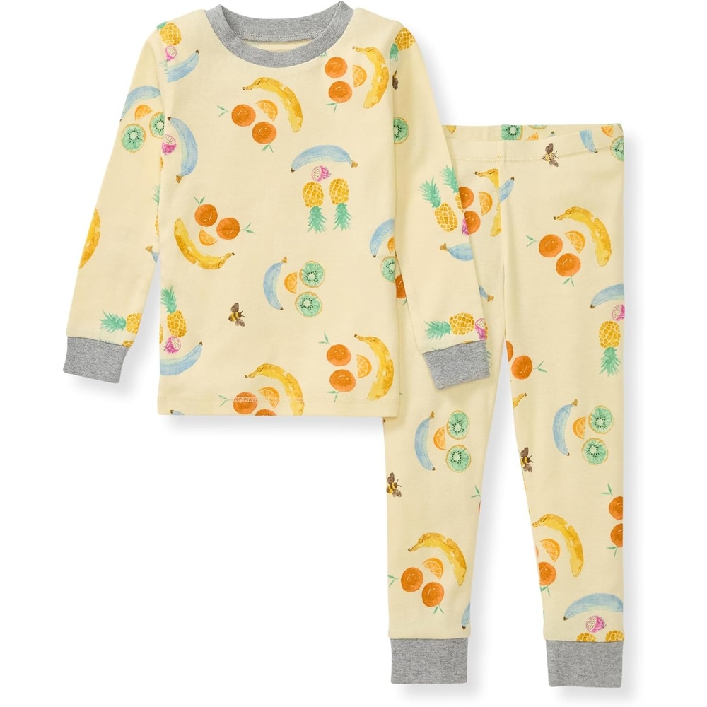 image:imageBurts Bees Baby Organic Cotton Pajamas for Boys 100 Cotton Pajama Set for Toddlers and Kids Soft and Stretchable FabricPlay With Your Food