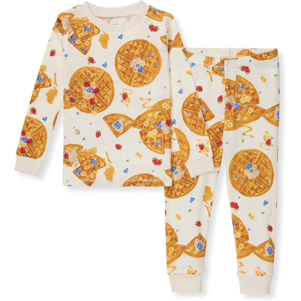 image:imageBurts Bees Baby Organic Cotton Pajamas for Boys 100 Cotton Pajama Set for Toddlers and Kids Soft and Stretchable FabricWaffle Sunday