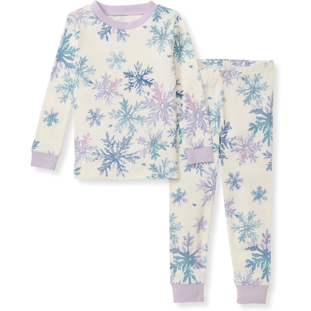image:imageBurts Bees Baby Organic Cotton Pajamas for Girls 100 Cotton Pajama Set for Toddlers and Kids Soft and Stretchable FabricSnowflake Flurries