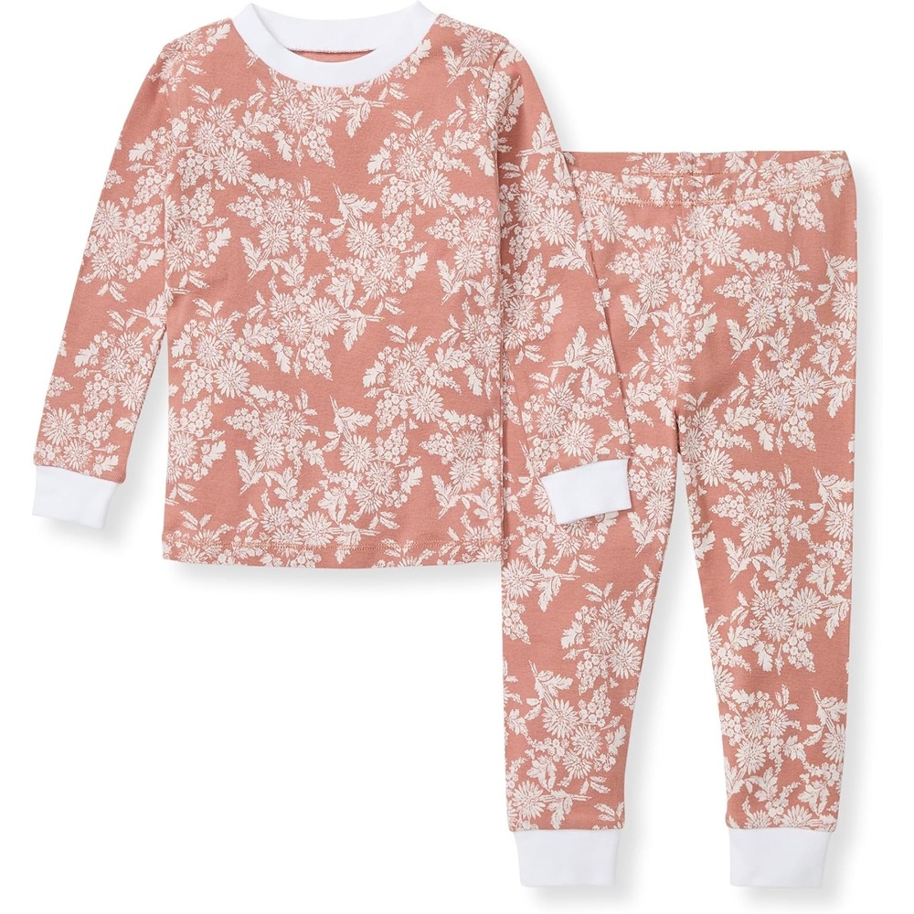 image:imageBurts Bees Baby Organic Cotton Pajamas for Girls 100 Cotton Pajama Set for Toddlers and Kids Soft and Stretchable FabricVibrant Garden