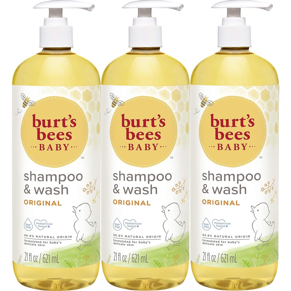 image:imageBurts Bees Baby Shampoo amp Wash Original 21 Ounces Pack of 3