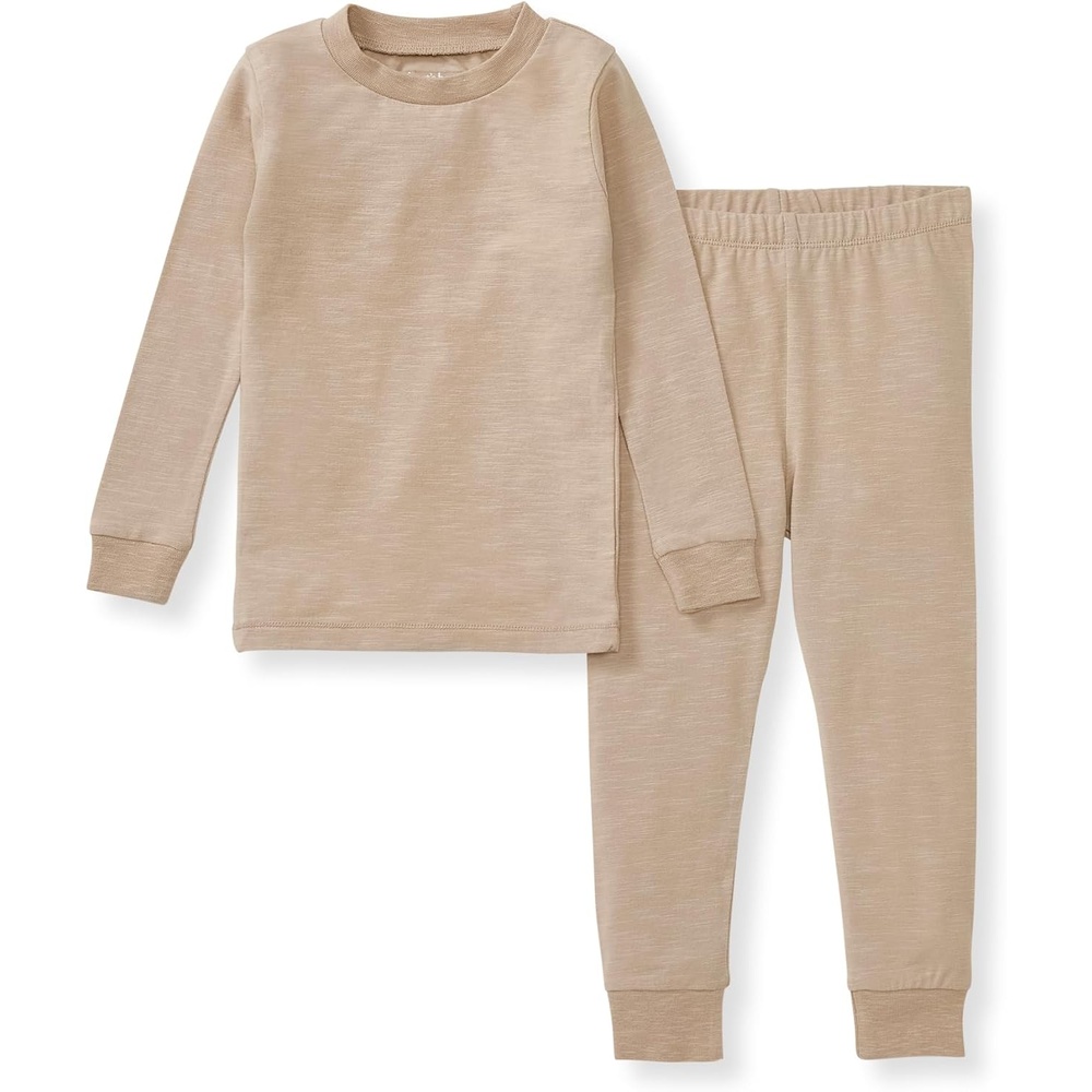 image:imageBurts Bees Baby Unisex Baby Honeysoft Pajamas Tee and Pant 2Piece PJ Set Soft Organic Cotton amp Lyocell BlendNeutral Jersey Slub