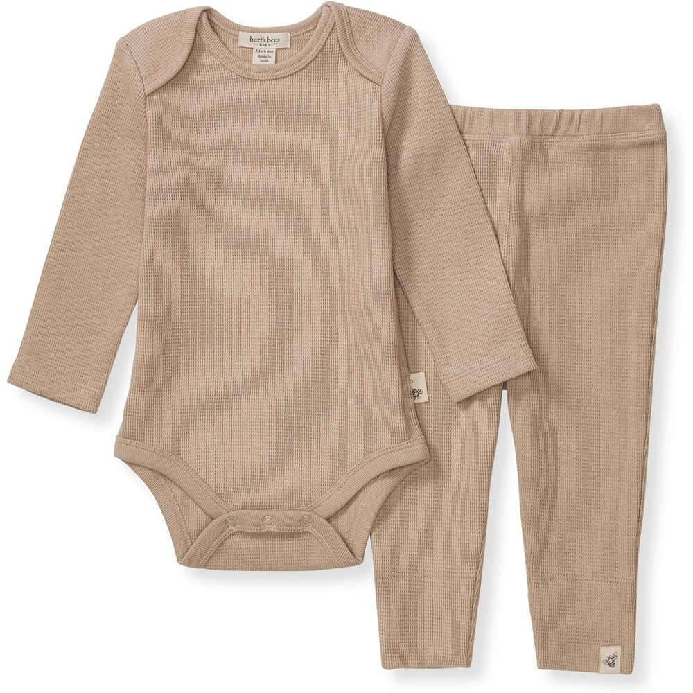 image:imageBurts Bees Baby Unisex Bodysuit and Pant Set 100 Organic CottonCremini
