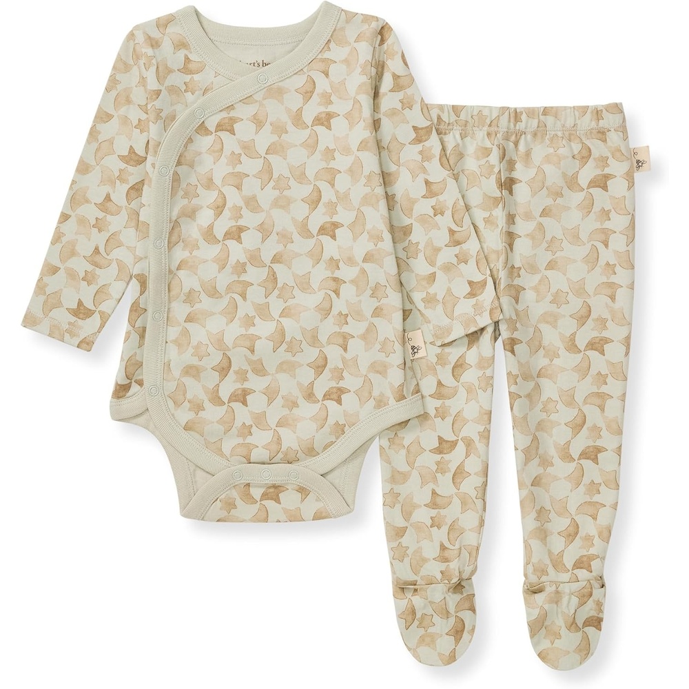 image:imageBurts Bees Baby Unisex Bodysuit and Pant Set 100 Organic CottonHint of Green