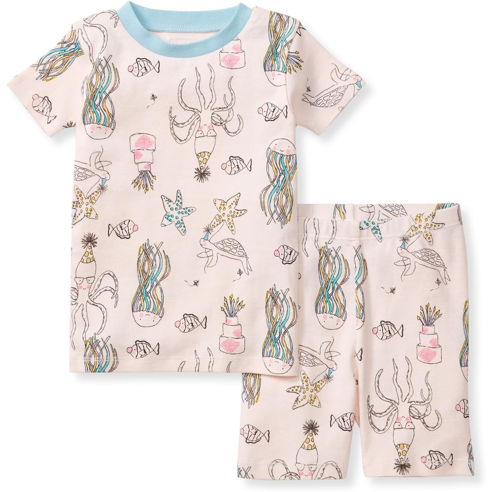 image:imageBurts Bees Baby Unisex Cotton Pajamas 2Piece Short Sleeve Tee amp ShortsSealebration