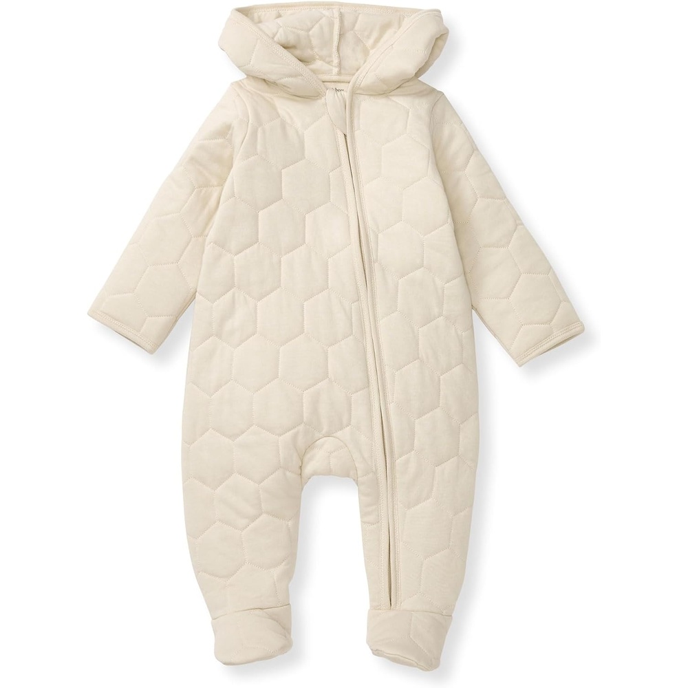 image:imageBurts Bees Baby Unisex Infant Bunting Jumpsuit Organic Cotton OnePiece Long Sleeve Outfit CoverallOat Quilted Bunting