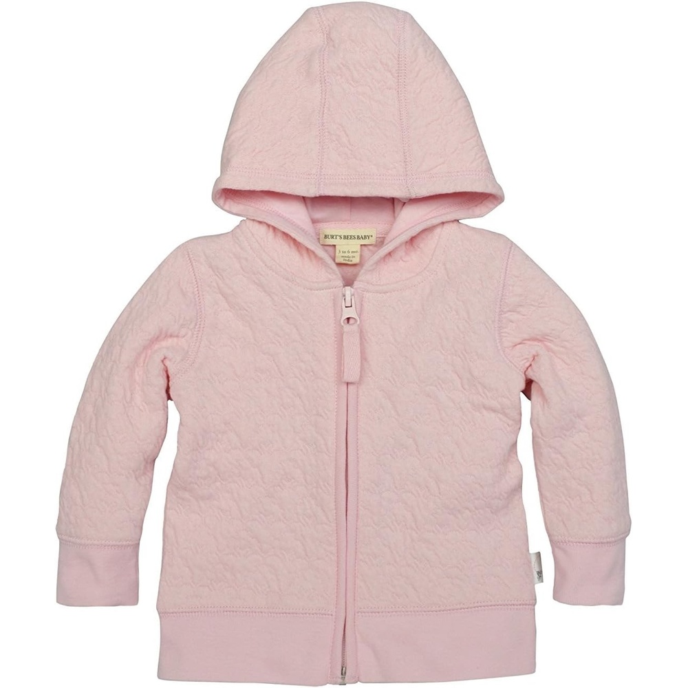 image:imageBurts Bees Baby Unisex Jacket Lightweight Zipup Sweatshirt Hooded Coat or Vest Organic CottonBlossom Quilted