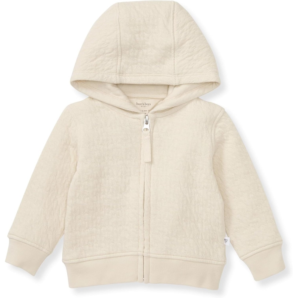 image:imageBurts Bees Baby Unisex Jacket Lightweight Zipup Sweatshirt Hooded Coat or Vest Organic CottonOat Quilted Bee