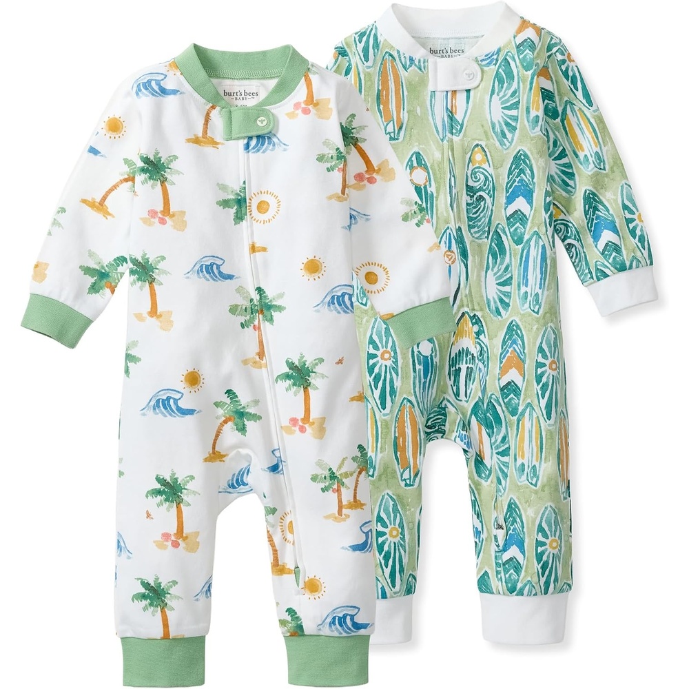 image:imageBurts Bees Baby Unisex Sleep and Play Pajama Footless OnePiece Zipper PJ 100 Organic Cotton Loose Fit Footie PajamasBeachy Palms Surf Shop
