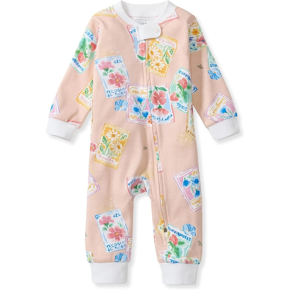 image:imageBurts Bees Baby Unisex Sleep and Play Pajama Footless OnePiece Zipper PJ 100 Organic Cotton Loose Fit Footie PajamasFlower Seeds