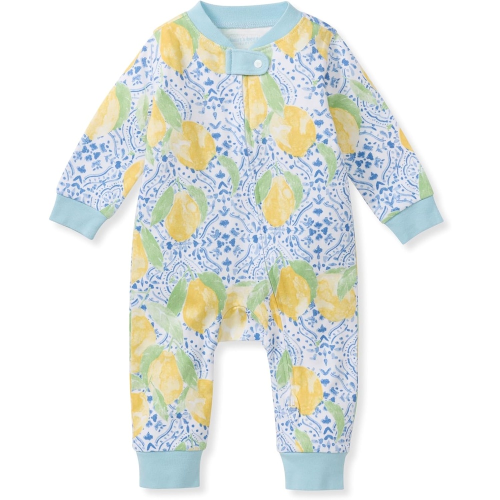 image:imageBurts Bees Baby Unisex Sleep and Play Pajama Footless OnePiece Zipper PJ 100 Organic Cotton Loose Fit Footie PajamasLemon Tiles