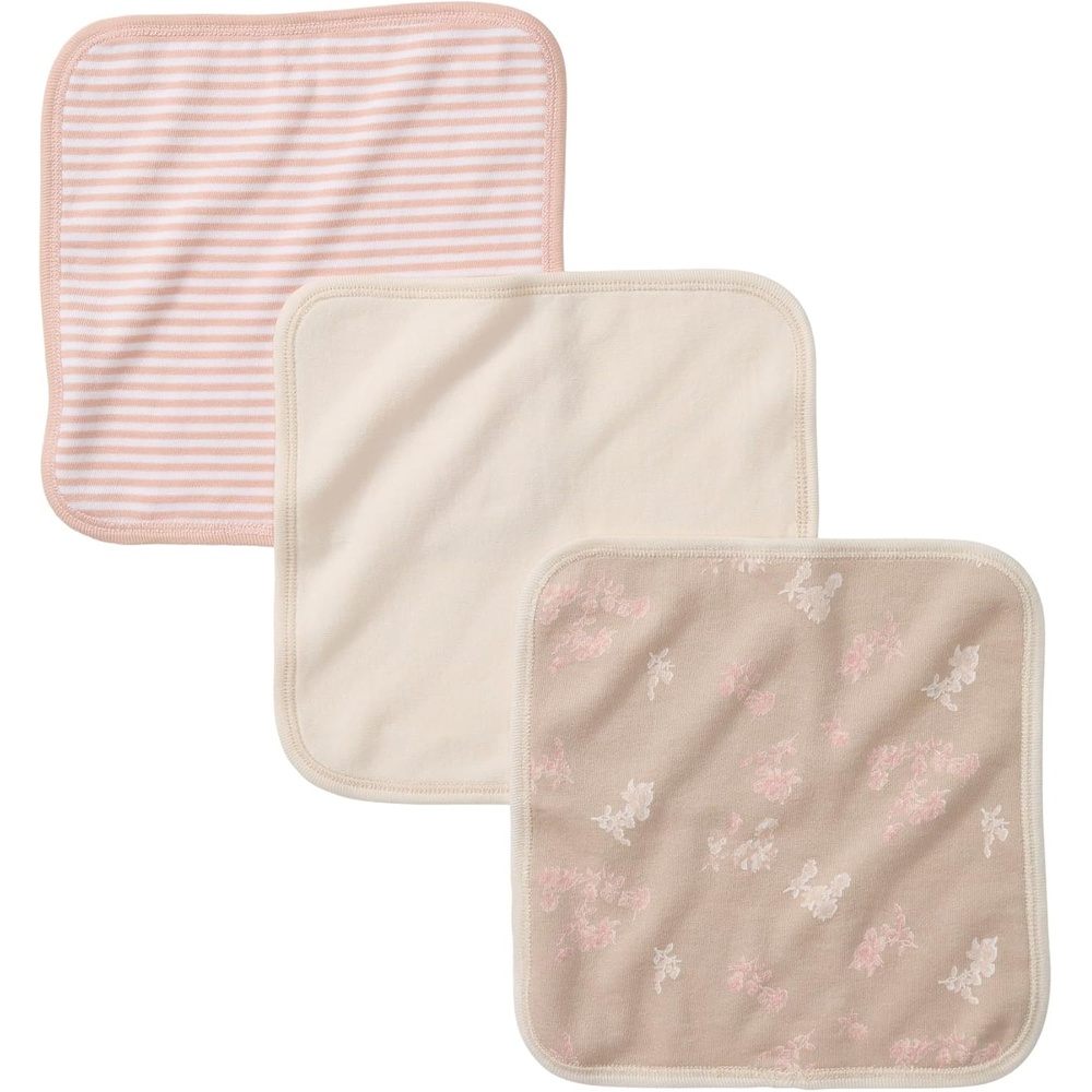 image:imageBurts Bees Baby Washcloths for Infants 100 Organic Cotton Soft and Absorbent Knit Terry Face Towel 9 x 9 in 3PackWhimsical Floral