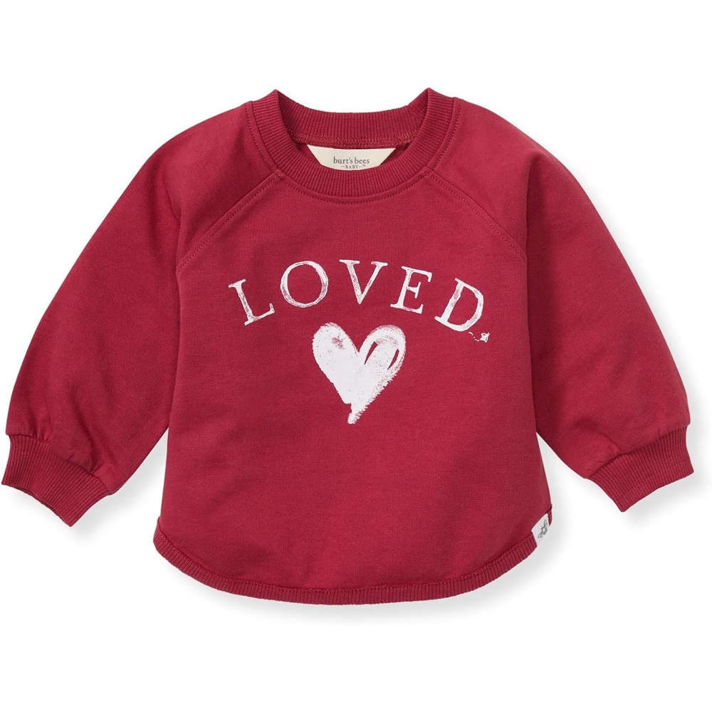 image:imageBurts Bees Baby babygirls Sweatshirt Lightweight Pull Over Sweater Organic Cotton Layering EssentialLoved Sweatshirt