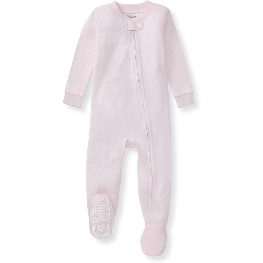 image:imageBurts Bees Baby unisexbaby Honeysoft Sleeper Pajamas Zip Front Nonslip Footed Footie Pjs Organic Cotton amp LyocellLavender Jersey Slub