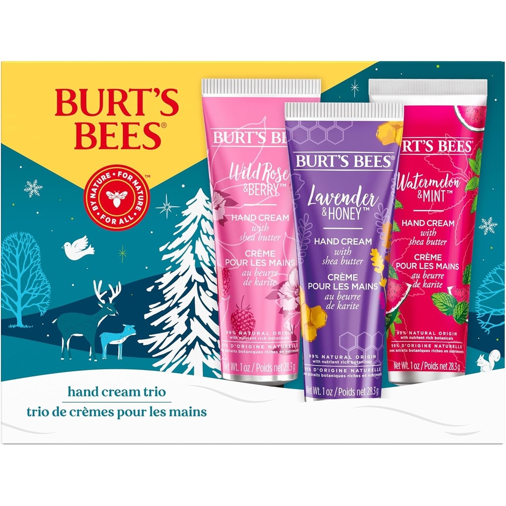 image:imageBurts Bees Mama Gift Set Includes Lip Balm Leg and Foot Cream and Belly Butter Natural Origin Skin Care 015 oz338 oz65 ozHand Cream Trio Set