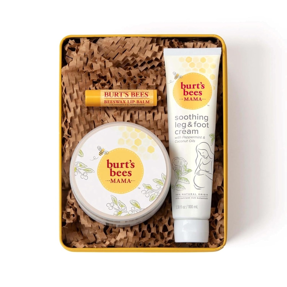 image:imageBurts Bees Mama Gift Set Includes Lip Balm Leg and Foot Cream and Belly Butter Natural Origin Skin Care 015 oz338 oz65 ozMama Pregnancy Set