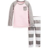 Pink Tunic/Grey Rugby Stripe Leggings