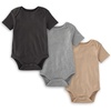 image:imageBurts Bees Baby Unisex Short Sleeve Organic Cotton Bodysuits 3PackAsh