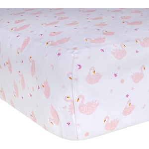 Burt’s Bees Baby – Fitted Crib Sheet, Girls Boys & Unisex 100% Organic Cotton Crib Sheet for Standard Crib & Toddler Mattresses(Graceful Swans)