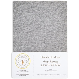 Burt’s Bees Baby – Fitted Crib Sheet, Girls Boys & Unisex 100% Organic Cotton Crib Sheet for Standard Crib & Toddler Mattresses(Grey Solid)