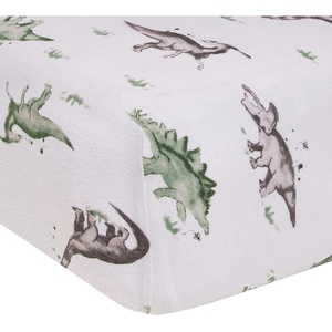 Burt’s Bees Baby – Fitted Crib Sheet, Girls Boys & Unisex 100% Organic Cotton Crib Sheet for Standard Crib & Toddler Mattresses(Happy Herbivores)
