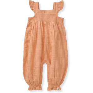 Burt’s Bees Baby Baby Girls’ Jumpsuit, 100% Organic Cotton One-piece Sleeveless Outfit Coverall(Peach Puff)