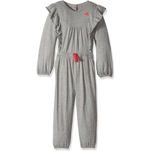 Burt’s Bees Baby Baby Girls Romper – 100% Organic Cotton, One-Piece Shortall Girl Outfit(Grey Ruffled Bubble)