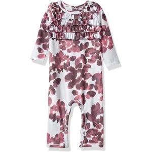 Burt’s Bees Baby Baby Girls Romper – 100% Organic Cotton, One-Piece Shortall Girl Outfit(Lavender Fields)
