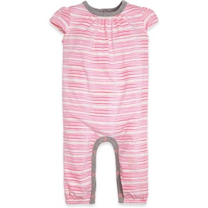 Burt’s Bees Baby Baby Girls Romper – 100% Organic Cotton, One-Piece Shortall Girl Outfit(Pink on the Road)