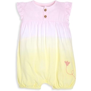 Burt’s Bees Baby Baby Girls Romper – 100% Organic Cotton, One-Piece Shortall Girl Outfit(Sunflower Bubble)